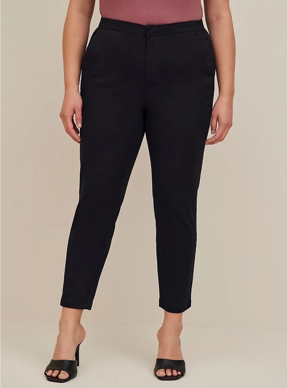 Torrid Black Comfort Flex Waistband Slim Taper Stretch Twill High-Rise Pant 20R
